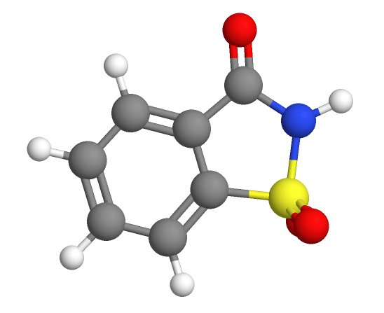 Molecular model of saccharin